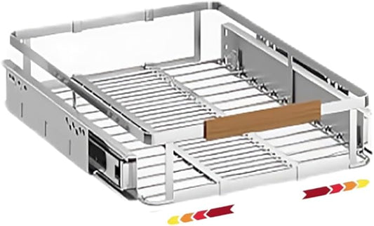 taiheis 1 Pack Expandable Pull Out Cabinet Organizer，Side Mounting 11.8~18"x17.3"Cabinet Pull Out Shelves, Expandable Slide Out Spice Rack for Kitchen Bathroom Office