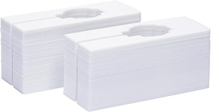 Juvale Plastic Clothing Rack Dividers - Blank Custom Clothing Tags - Durable Polypropylene Garment Rack Dividers - 5 x 2 in, White, Pack of 60