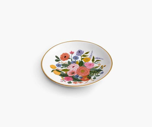 RIFLE PAPER CO. Garden Party Bouquet Ring Dish, Protect Your Trinkets and Jewelry, Minimize Loss, Organize Desk, Small Item Security, Keep Valuables Safe and Visible, Cute and Fashionable