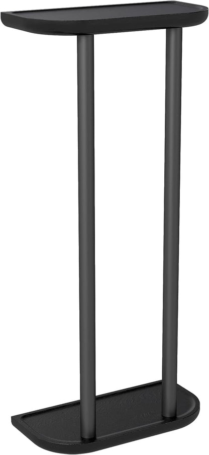 YUMORE Towel Rack Matte Black, Stainless Steel Wall Mounted Towel Rack with Shelf for Bathroom (Black)