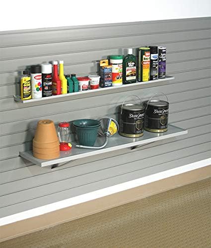 Standard Duty 4' ft. Slatwall Panels (Set of 4 Panels, Covers 16 sq. ft.) (Weathered Grey)