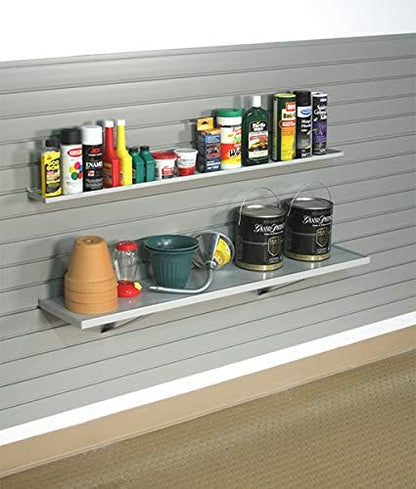 Standard Duty 4' ft. Slatwall Panels (Set of 4 Panels, Covers 16 sq. ft.) (Weathered Grey)