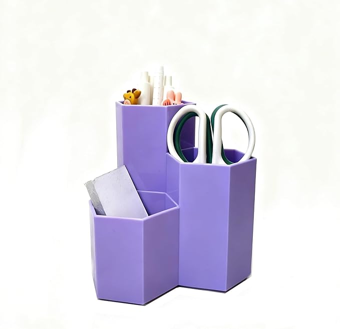 Pencil Holder for Desk Purple Pens Cup Pencil Organizer Cute Pencil Holder for Desk for Office，School and Home (Purple)