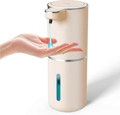 Automatic Liquid Soap Dispenser,Touchless Hand Soap Dispenser USB Rechargeabled Dispenser Electric,Wall Mounted 4 Levels Adjustable Dispenser Pump for Bathroom Kitchen Dish Soap Gold