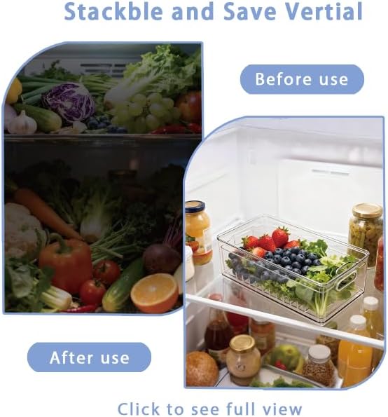 Tayuoo TAYUOOTransparent PET Fruit Draining and Washing colander food storage boxes plastic cookie containers refrigerator organizers (1, rectangle)