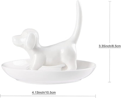 Spegiffu Dog Mom Gifts for Women - Dog Ring Holder Jewelry Dish Tray, Ring Stand for Ring Organizer, Funny Dog Themed Gifts for Dog Lovers, Dog Mom, Birthday Valentine's Xmas Gifts for Women