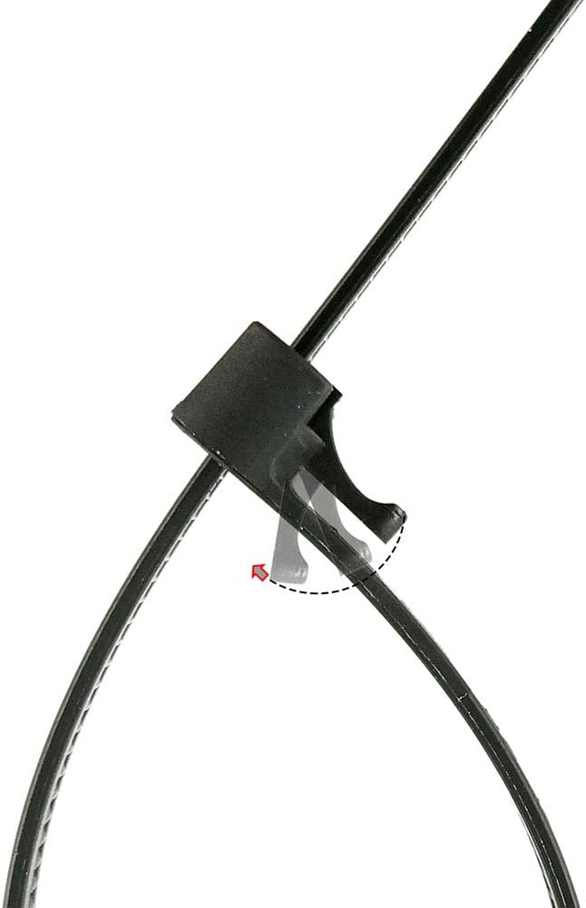 HS Reusable Zip Ties 8 Inch Releasable Plastic Cable Tie Straps 100 Pack Black,Adjustable 50LBS Wide Wire Zip Toe Heavy Duty,Outdoor String Lights-Fixing,Luggage Locking