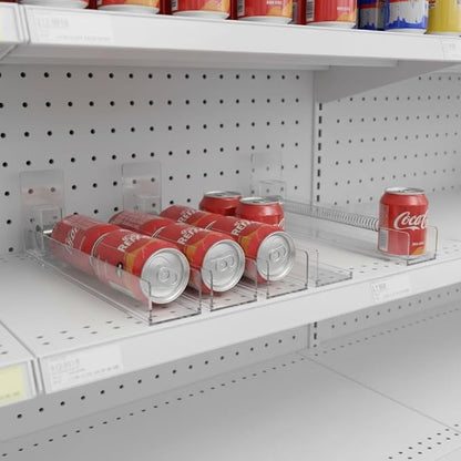 BESTYASH Automatic Drink Pusher for Fridge - Spring Loaded Plastic Soda can Organizer and Beverage Dispenser for Supermarket and Convenience Store Shelves