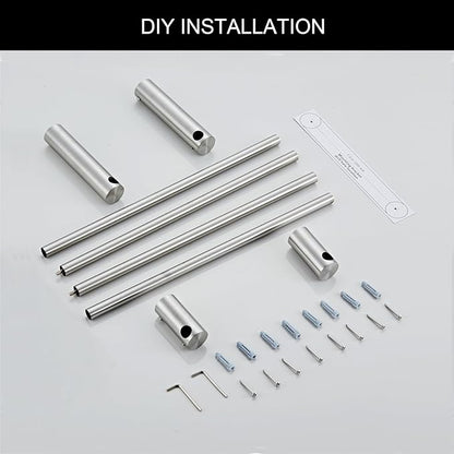 Towel Racks for Bathroom, NEWRAIN 30 inch Double Bath Towel Bar Wall Mounted, Stainless Steel Kitchen Towel Holder, Brushed Nickel Towel Rod Towel Rail Hange