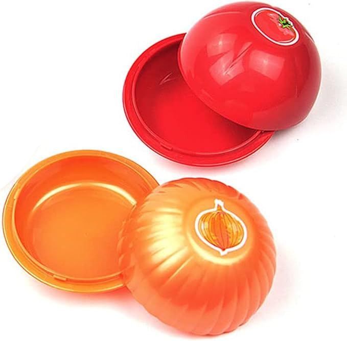 Tiydiygo 6PCS Fresh Food Savers Vegetable Shape Crisper Containers Set,Reuseable Vegetable Storage Keeper Sealing Box Fresh Bowls for Refrigerators