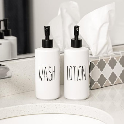 Heartland Home Porcelain 16oz Liquid Dispenser - Kitchen, Bathroom & Laundry Soap & Detergent Dispenser