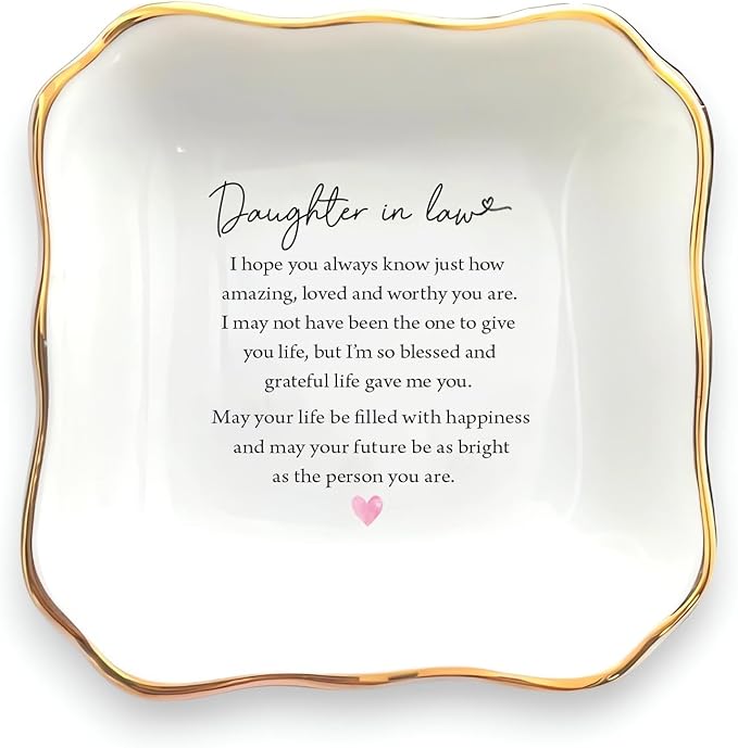 Daughter in Law Gift, Ring Dish, Jewelry Dish, Present for Daughter in Law, Daughter in Law Birthday Gift, Bonus Daughter Gift, Future Daughter Gift from Mother in Law, to My Daughter On Wedding Day