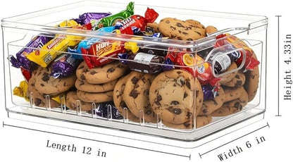 Tayuoo Household Transparent PET Fruit Draining and Washing colander food storage boxes plastic cookie containers refrigerator organizers (3, 1 rectangle 2 squares)