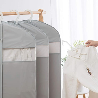 Dress Bags for Gowns Long, 65'' Long Dress Clear Garment Bag(Set of 2, 23.3'' X 65'')
