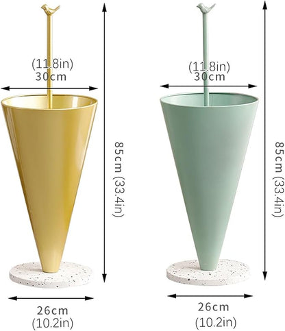 Metal Entrance Umbrella Stand Holder Indoor，Umbrella shape,Modern tall Large Capacity Umbrella Storage stand ， For Hotel，Offices，home，Commercial(Gold)