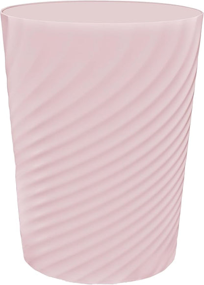 DAJITRE 1.8 Gallon Small Trash Can Wastebasket Recycling Bin Slim Profile for Compact Spaces Bathroom, Office, Bedroom, Kitchen (1.8 Gallon, Pink)
