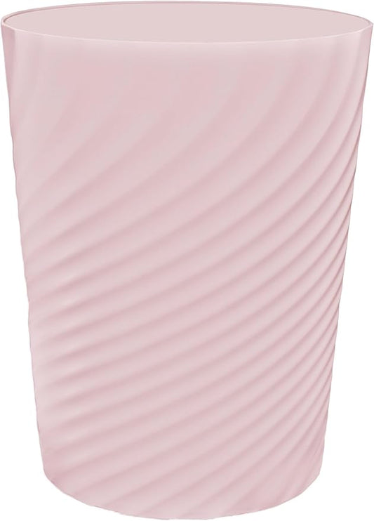 DAJITRE 1.8 Gallon Small Trash Can Wastebasket Recycling Bin Slim Profile for Compact Spaces Bathroom, Office, Bedroom, Kitchen (1.8 Gallon, Pink)