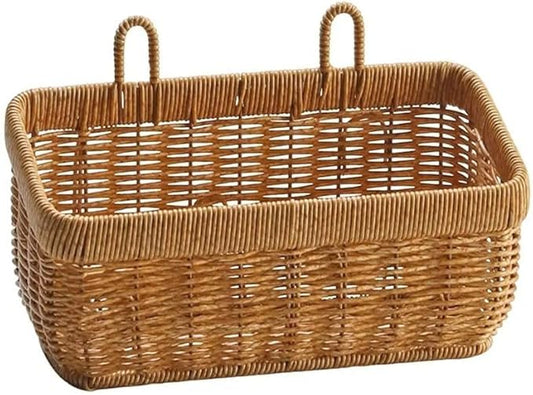 Wall Hanging Basket for Organizing,Hand-Woven Hanging Storage Baskets Wall Storage for Kitchen and Bathroom(L)
