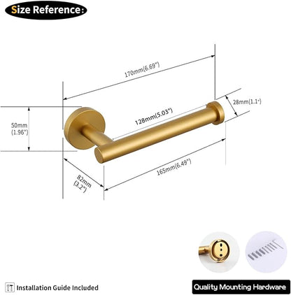 GERZWY Bathroom Toilet Paper Holder Paper Gold Stainless SteelTowel Dispenser Tissue Roll Hanger Wall Mounted