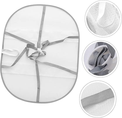 Large Foldable Mesh Clothes Drying Rack Grey Trim Hanging Dryer Net for T-Shirts and Sweaters Portable Laundry Drying Rack for Home and Travel