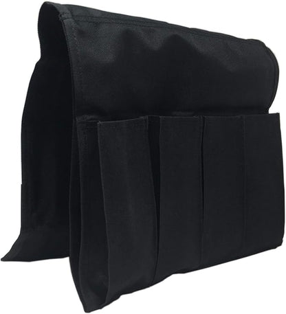 Huji Sofa Chair Armrest Bedside Caddy with Four Pocket Organizer for Remotes and One Hidden Pocket for Books and Magazines - 37” L x 12.50” W (1)