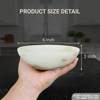 UrbanFocal Marble Ring Jewelry Dish Tray - 6" Inch Trinket Dish for Rings Earrings Necklace, Keys, Watches, Vanity Organizer, Small Essentials Organizers, Onyx White