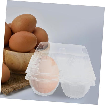 Clear Goose Egg Packaging Box 2-Pack Pvc Egg Holder for Secure Storage and Display 5.7X5.7X3.7 Inches Lightweight Transparent Carton for Kitchen Organization and Presentation