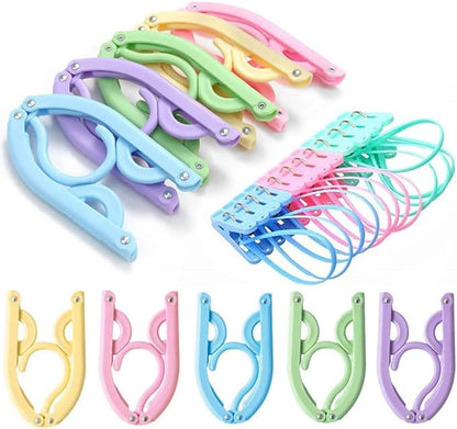 20 PCS Travel Hangers with 12 Pcs Clips - Cruise Ship Essentials Portable Folding Clothes Hangers Travel Essentials Foldable Clothes Drying Rack for Travel