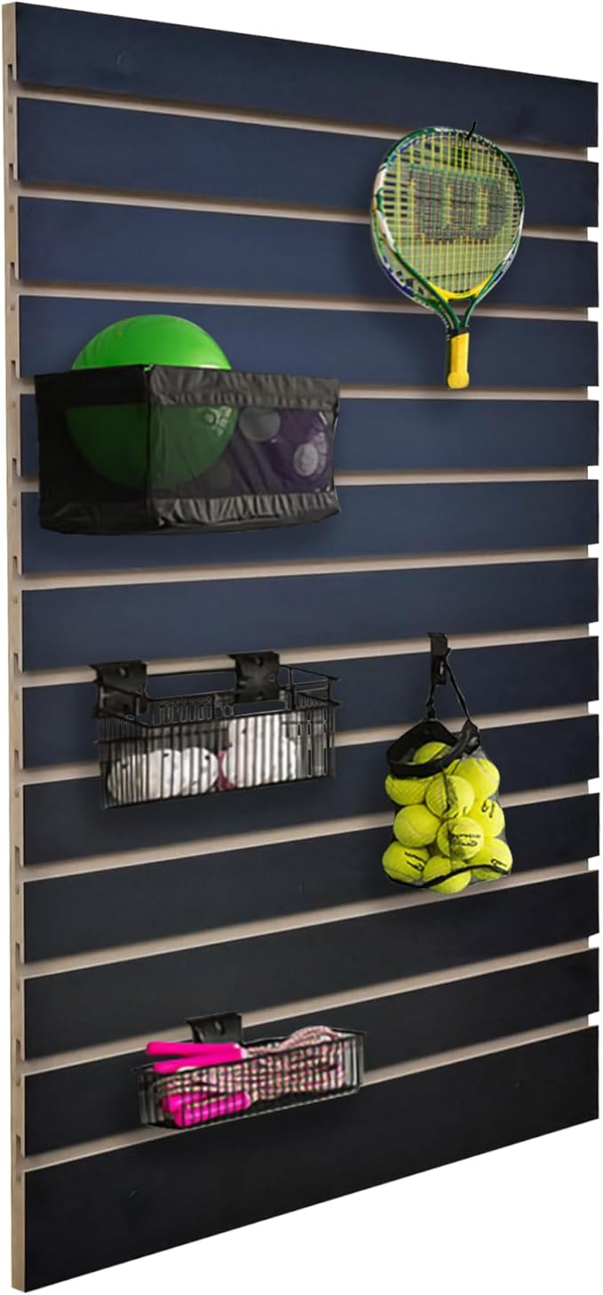 FixtureDisplays® 24 X 40" Black Slatwall Panel Retail Store Display Garage Tool Organizer Literature 11709-1-BLACK-NF