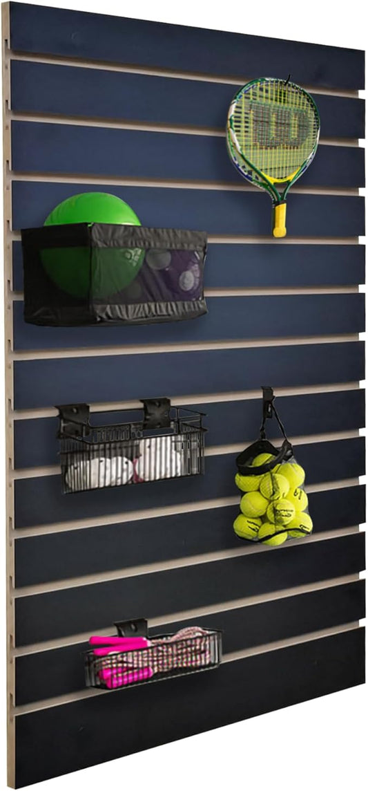 FixtureDisplays® 24 X 40" Black Slatwall Panel Retail Store Display Garage Tool Organizer Literature 11709-1-BLACK-NF