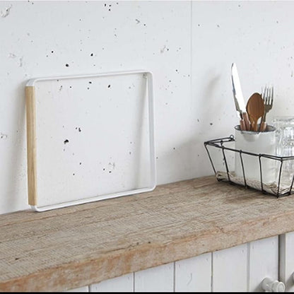 Kitchen Countertop Dish Cloth Drying Rack, Dish Rag Holder 3 Arms Folding Dishcloth Holder Dish Cloth Rag Towel Hanging Rack Organizer, White(White)