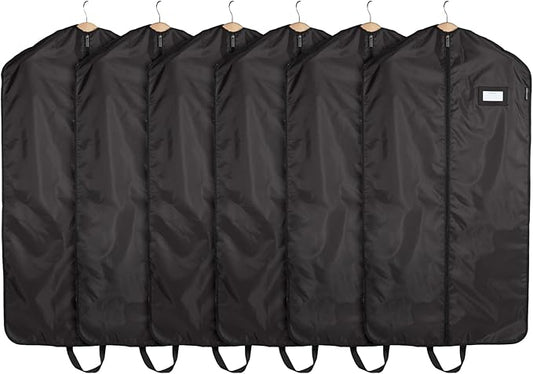 Covermates Keepsakes Garment Bag Set - Premium Polyester - Full Length Zipper - ID Window - Carrying Handles - Closet Storage, Black
