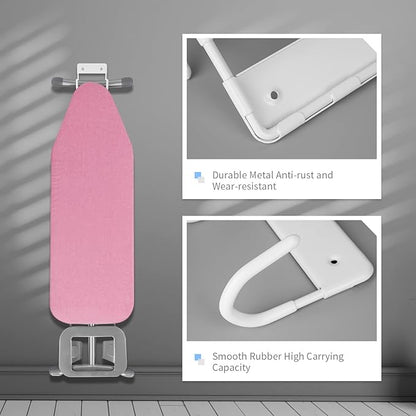 BiJun Ironing Board Holder Wall Mount, Ironing Board Hanger with 5 Inch Length, Iron Board Hook Wall Mount for Laundry Rooms (White)