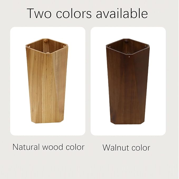 Wooden Umbrella Holder for Indoor Entryway,tall Large Capacity Umbrella Storage stand With drain tray,For Hotel,Offices,home,Commercial(Walnut)