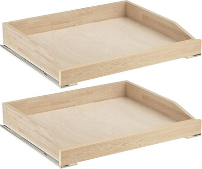 ROOMTEC Pull Out Cabinet Drawer for Kitchen Cabinets 25.5" W x 21" D, Pull Out Cabinet Organizer, Bottom Assembly, Requires At Least 26.5” Cabinet Opening, 2PCS