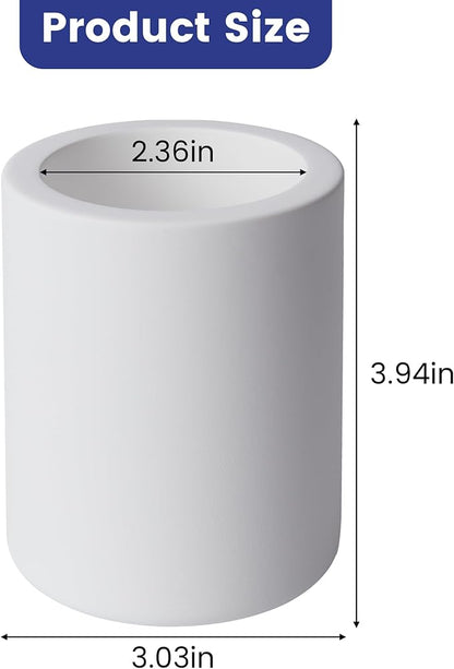 Drying Stone Toothbrush Holder, Diatomite Toothbrush Holders for Bathroom Counter, Quick Drying Electric Toothbrush and Toothpaste Holder Bathroom Organizer, White