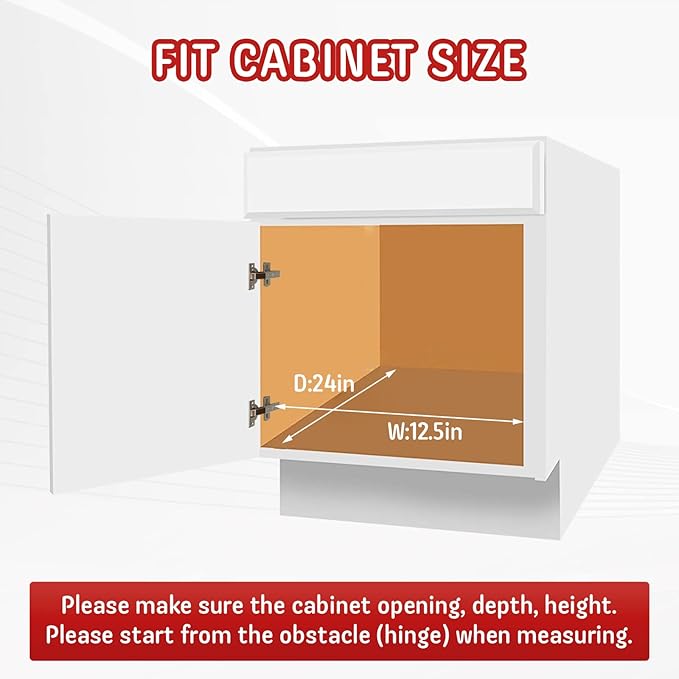 LOVMOR Pull Out Cabinet Organizer and Storage 11" W x 21" D, Slide Out Shelves for Kitchen Cabinets
