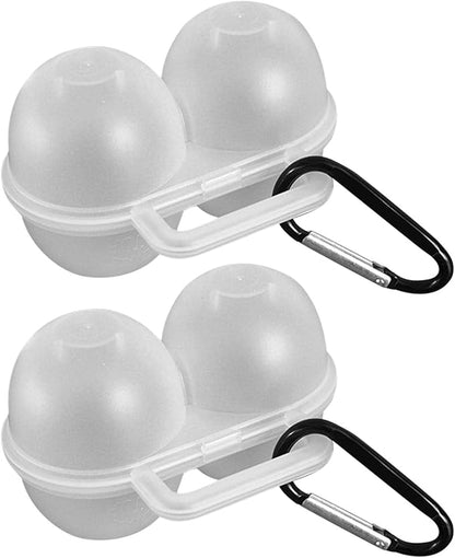 2pcs Eggs Carrier Egg Case, Plastic Eggs Storage Box with D Buckle, Portable Egg Container, Convenient Kitchen Tools for 2 Eg-g Case Outdoor Camping