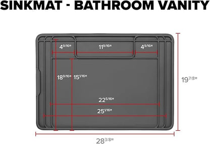 WeatherTech SinkMat – Waterproof Under Sink Liner Mat for Kitchen Bathroom – 28” x 19” Inches - Durable, Flexible Tray – Home undersink Organizer Must Haves, Black