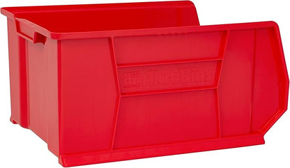 Akro-Mils 30289 Super-Size AkroBins Plastic Storage Bins, Space-Saving Stackable Bins for Garage, Classroom, Warehouse Organization, 24-Inch L x 18-Inch W x 12-Inch H, Red, 1-Pack