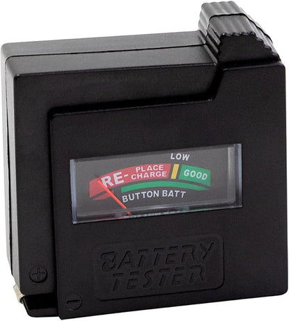 Dial Industries Battery Storage Organizer Case, 12 AAA, 12 AA, 6 C, 4 D with Tester