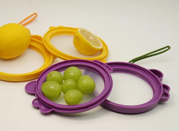 Kirynd Onion storage and Avocado Saver,Set of 4 Double-Sided Silicone Fruit Keeper Containers for Fridge,Tomatos Holder,Lemons,Garlic,and Potatoes