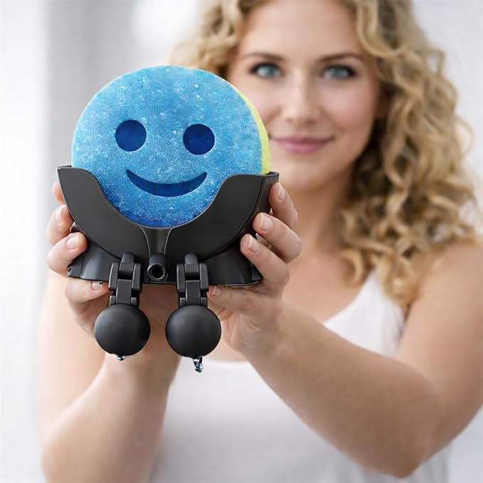 Drip Daddy Peeing Sink Caddy Rack with Drainage – Funny Scrub Sponge Holder & Soap Organizer, Compact Kitchen Countertop Storage Stand Accessory (Black)