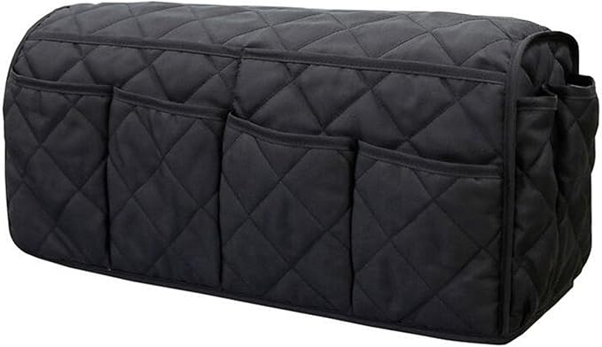 IPENNY No-Slip Cotton Sofa Couch Remote Control Holder Chair Armrest Caddy Pocket Organizer Storage Bag for Cellphone Tablet Notepad Book Magazines DVD Eyewears Drinker Snacks Holder Pouch