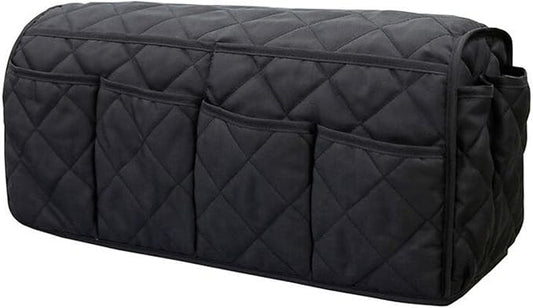 IPENNY No-Slip Cotton Sofa Couch Remote Control Holder Chair Armrest Caddy Pocket Organizer Storage Bag for Cellphone Tablet Notepad Book Magazines DVD Eyewears Drinker Snacks Holder Pouch