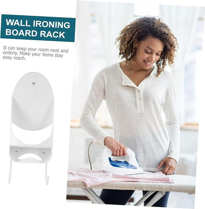 1pc Wall Mounted Ironing Board Holder Iron Organizer for Home Material Easy to Install for Laundry Rooms and Bathrooms