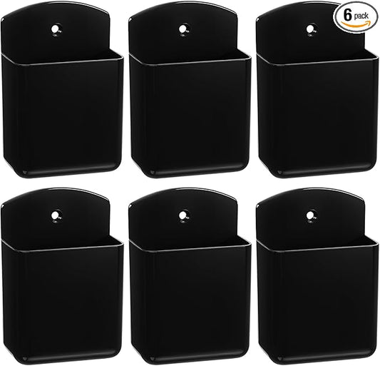 6 Pcs Remote Control Holder Wall Mount, TV Remote Controller Holder - Self Adhesive Marker Holder Wall Mount Pen Holder Storage Organizer for Home Office School