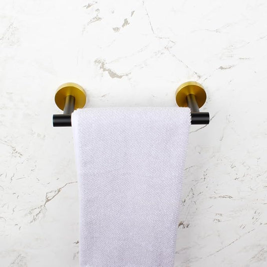 9-Inch Towel Bar SUS 304 Stainless Steel Towel Rack Wall Mounted Towel Rail Towel Rod for Bathroom Modern Style Black & Gold