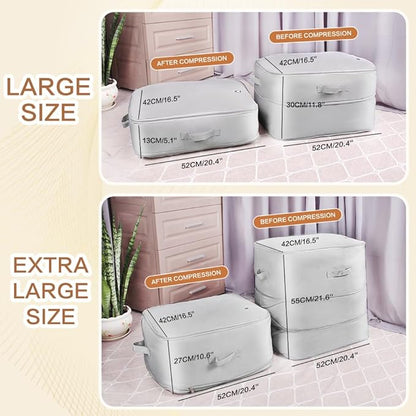 Posurry Space saver bag,for quilts, duvets or other fluffy clothing.Measures 21"L x 16.5"W x 21.2"H when unfolded and 21"L x 16.5"W x 10"H when compressed.Pink