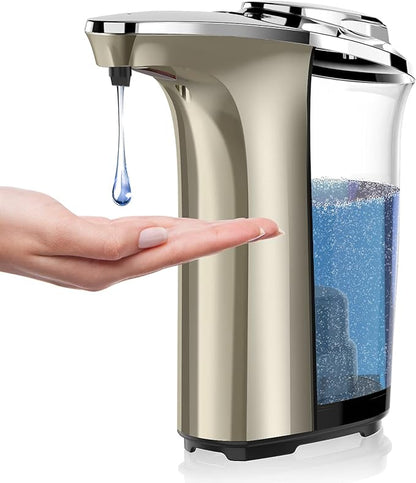 PZOTRUF Automatic Soap Dispenser, Touchless Dish soap Dispenser 17oz/500ml with Upgraded Infrared Sensor, 5 Adjustable Soap Dispensing Levels, Liquid Hand soap Dispenser for Bathroom & Kitchen
